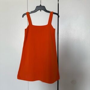 Zara Orange Square Neck Mini Dress